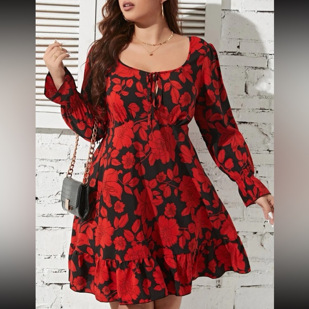 Floral print dress 🌹